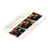Free Cake Funny Wedding Save the Date 3 Photo Magneet (Linkerzijde)