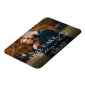 Free Cake Funny Wedding Save the Date Photo Magnet Magneet (Linkerzijde)