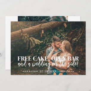Free Cake Open Bar Funny Wedding Save The Date