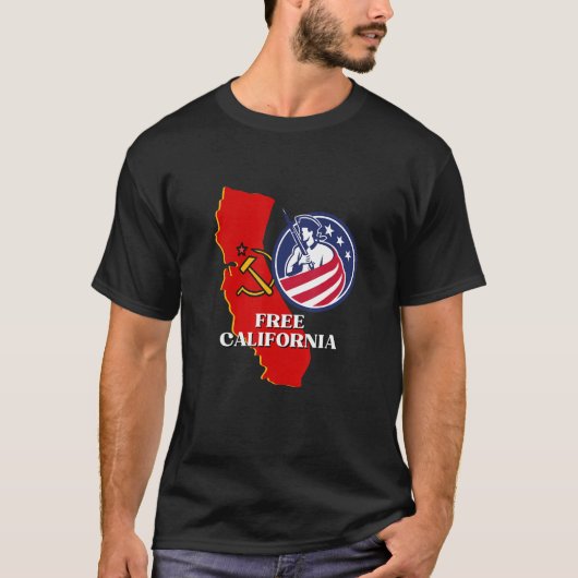 Free California Conservative USA Patriot for Freed T-shirt (Voorkant)