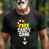 Free Candy Cane Funny Kerstmis T-shirt