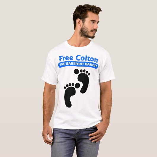 Free Colton - TheBarefoot Bandit T-shirt (Voorkant volledig)