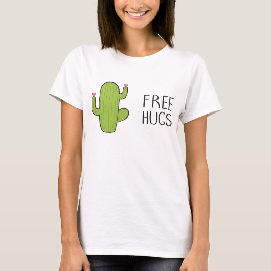 Free Cute HUGS , Funny Gekke Hugging T-shirt (Voorkant)