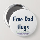 Free Dad Hugs Button (Voorkant /achterkant)