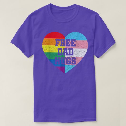 Free Dad Hugs LGBT Pride Awarenes Month Parades Ra T-shirt (Design voorkant)