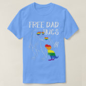 Free Dad Hugs LGBT Pride Dad Dinosaur Rex  Gift  T-shirt (Design voorkant)