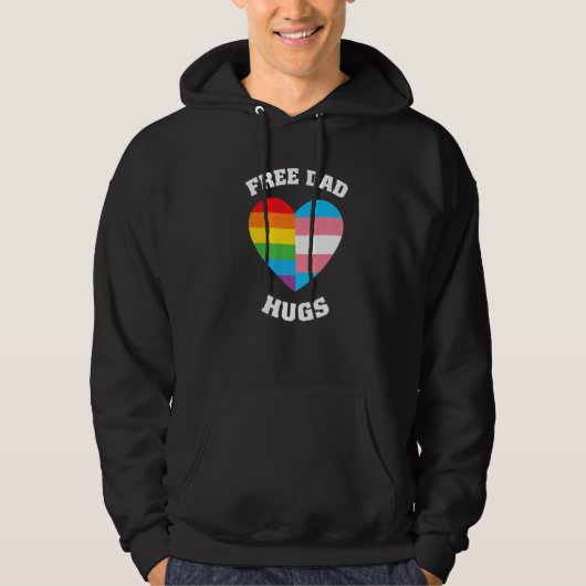 Free Dad Hugs Lgbt Pride Hoodie (Voorkant)