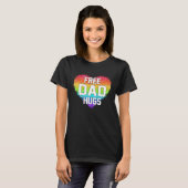 Free dad hugs LGBT pride social movement T-shirt (Voorkant volledig)