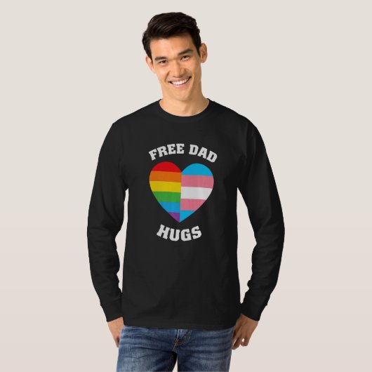 Free Dad Hugs Lgbt Pride T-shirt (Voorkant volledig)
