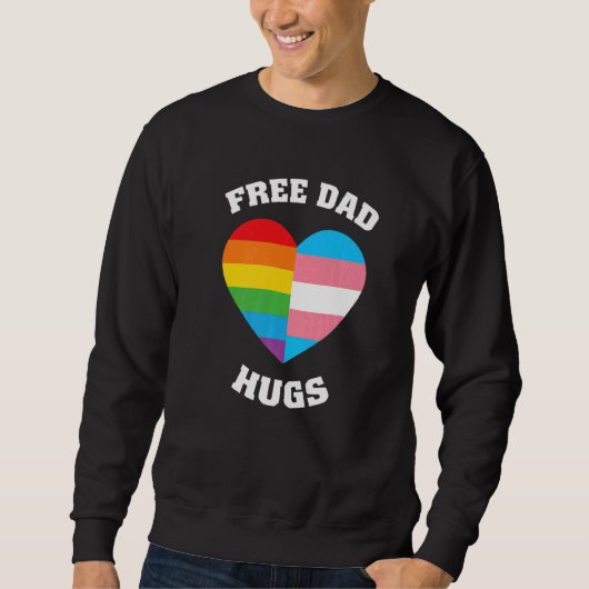 Free Dad Hugs Lgbt Pride Trui (Voorkant)