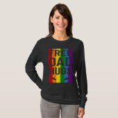 Free Dad Hugs Pride Support LGBTQ Gay Rights Proud T-shirt (Voorkant volledig)