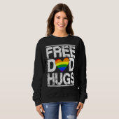 Free Dad Hugs Rainbow LGBT Pride Month Fathers Day Trui (Voorkant volledig)