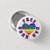 Free Dad Hugs Ronde Button 3,2 Cm (Voorkant /achterkant)