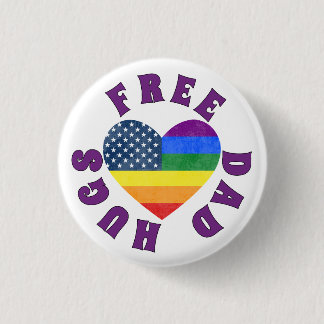 Free Dad Hugs Ronde Button 3,2 Cm