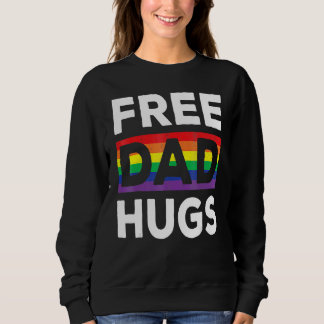 Free Dad Hugs With Rainbow And Transgender Flag He Trui