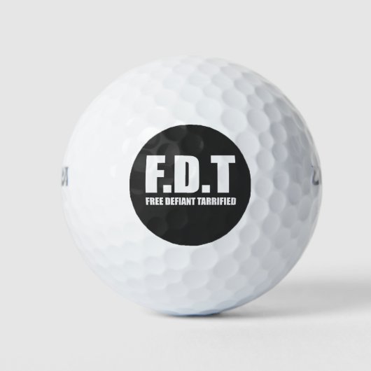 Free Defiant Tarrified Tarrifs Golfballen (Voorkant)