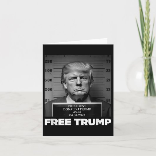 Free Donald Trump Mugshot Kaart (Voorkant)