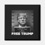 Free Donald Trump Mugshot Magneet (Voorkant)
