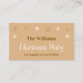 Free Drink Retro Winter Party Card or Ticket (Achterkant)