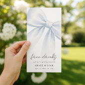 Free Drinks Blue Bow Bookmark Wedding Save The Date