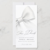 Free Drinks Elegant Bow Modern Wedding Bookmark Save The Date (Voorkant)