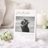 Free Drinks | Minimalist Romantic Photo Wedding Save The Date