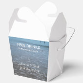 Free drinks save the date beach wedding add name bedankdoosjes (Open)