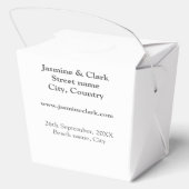 Free drinks save the date beach wedding add name bedankdoosjes (Achterkant)