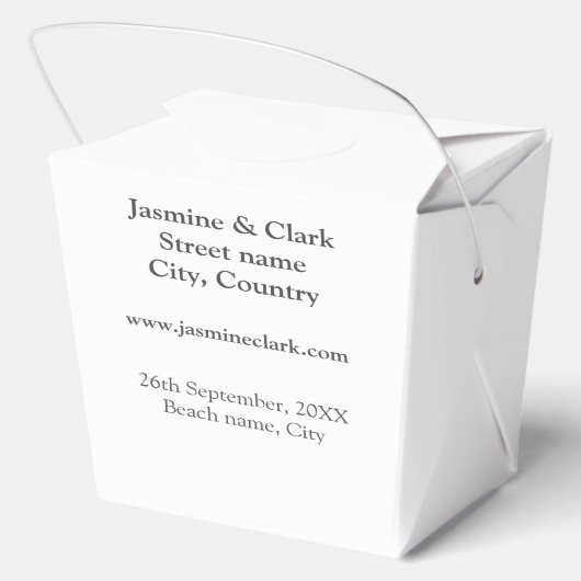 Free drinks save the date beach wedding add name  bedankdoosjes (Achterkant)