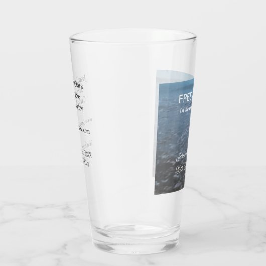 Free drinks save the date beach wedding add name  glas (Rechts)