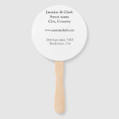 Free drinks save the date beach wedding add name  handwaaier (Achterkant)