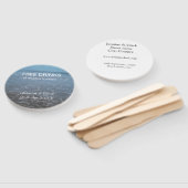 Free drinks save the date beach wedding add name  handwaaier (Niet-gemonteerd)