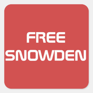 Free Edward Snowden Vierkante Sticker