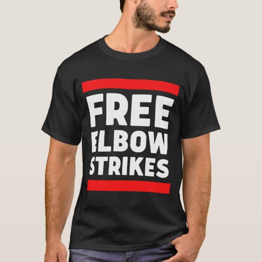 Free Elbow Strikes MMA Jiu Jitsu en Judo Fighter T-shirt (Voorkant)