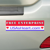 Free Enterprise - hart van Amerika Bumpersticker (Op auto)