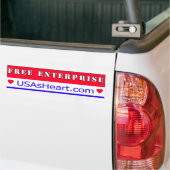 Free Enterprise - hart van Amerika Bumpersticker (Op Truck)