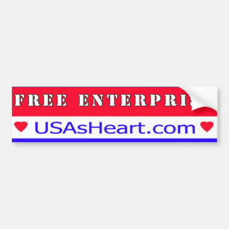 Free Enterprise - hart van Amerika Bumpersticker