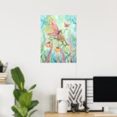Free Fairy and Butterfly Artwork van Molly Harriso Poster (Thuiskantoor)