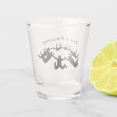 Free Falling Sky Diving Parachuting Shot Glass Glas (Achterkant)