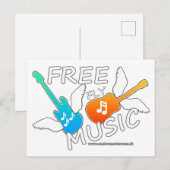 Free Fly Music Briefkaart (Voorkant / Achterkant)