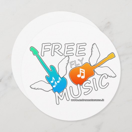 Free Fly Music Kaart (Voorkant / Achterkant)
