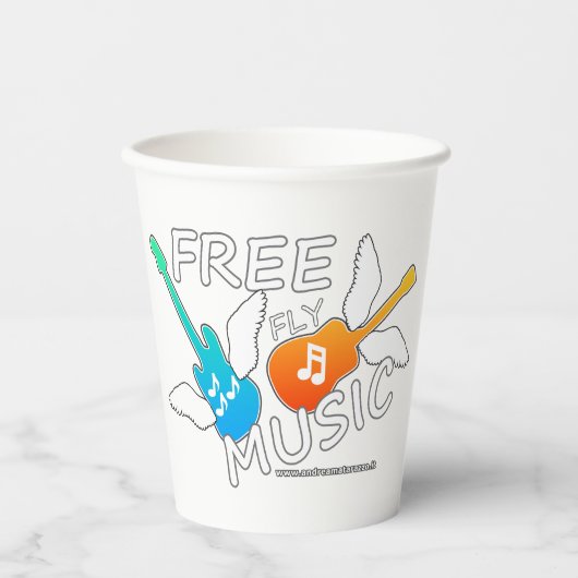 Free Fly Music Papieren Bekers (Voorkant)