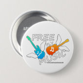 Free Fly Music Ronde Button 7,6 Cm (Voorkant /achterkant)