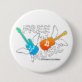 Free Fly Music Ronde Button 7,6 Cm (Voorkant)