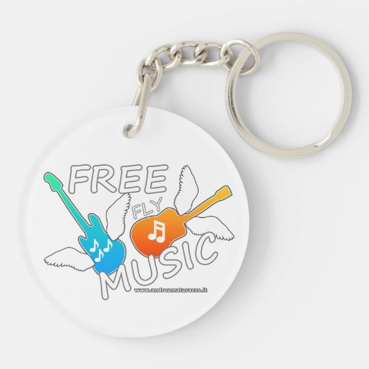Free Fly Music Sleutelhanger (Achterkant)