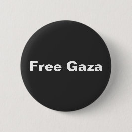 Free Gaza Eenvoudige tekst die Gaza Palestina steu Ronde Button 5,7 Cm