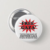 FREE GAZA - Funny remake Ronde Button 5,7 Cm (Voorkant /achterkant)