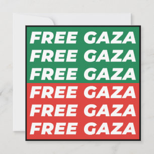 Free Gaza - Palestina vlag kleuren Kaart