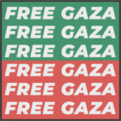 Free Gaza - Palestina vlag kleuren Sticker (Voorkant)