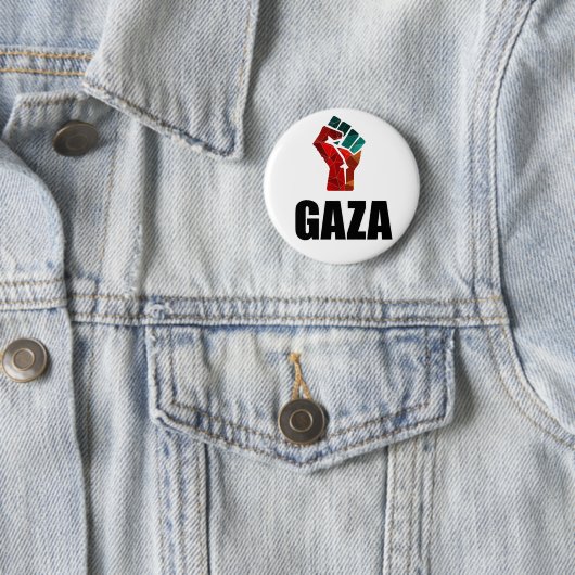 Free Gaza Palestine Ronde Button 5,7 Cm (In situ)